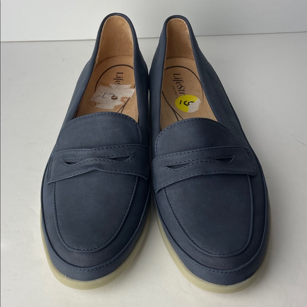 Life Stride Malta Navy Blue Penny Loafers